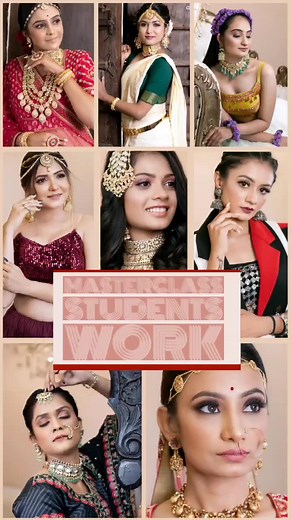 Loving to share and Presenting our Master class special students work who came and attended our masterclass from 6th to 10 September. This is a work of a wonderful future of our students work that are out now. Do have a look. Share your comments below and give them a lovely smile with the effort they have put to make the amazing work on the work of Makeup , Bridal and styling. A lovely gesture to all of those who became a part of this master class. A Master class by Rahul sir is worth a experien