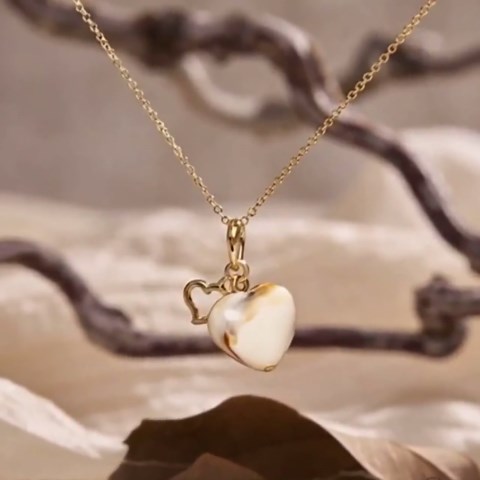 Gold Plated Heart Shell Pendant Necklace | Minimalist Beach Jewelry - Etsy