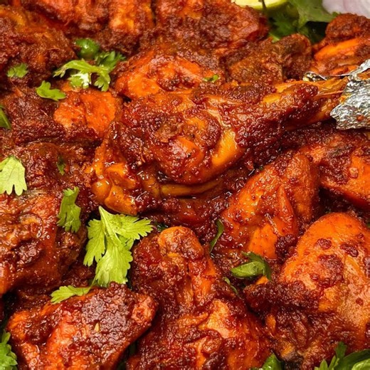Hyderabadi Function Style Red Chicken Dry | Lively Cooking