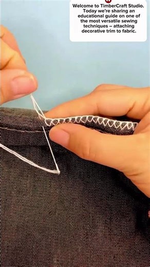 How to Attach Decorative Trim to Fabric | Educational Sewing Tutorial by TimberCraft Studio