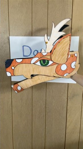 Deer puppet #dragonpuppets #shorts #dawnsclaws #papercraft ￼