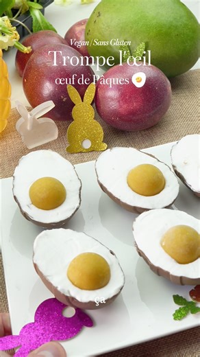 Un trompe l’œil pour Pâques Vegan et Sans Gluten ?? #trompeloeil #œuf #vegan #recette #sansgluten