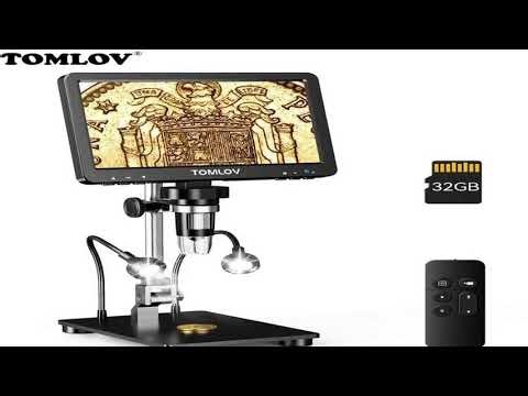 A must-have product! TOMLOV DM9 Pro HDMI Digital Microscope 7'' IPS Screen Microscopes 1200X Entir