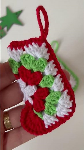 🎄MERRY CHRISTMAS 🎄10 Minute Easiest 😍 🧦 Cute Crochet Granny Square Christmas Stockings Ornament