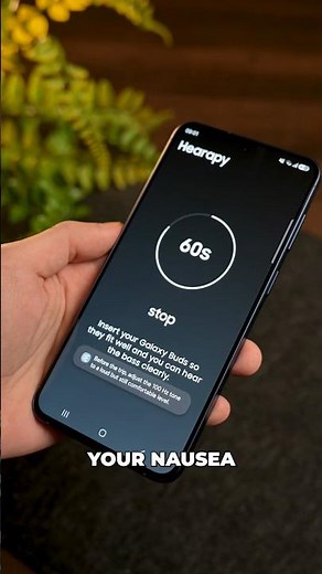 Samsung's cured motion sickness with an app?🤨 #Weirdtech #app #samsung #hearapy