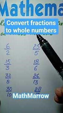 How to convert fractions to whole numbers @MathMarrow
