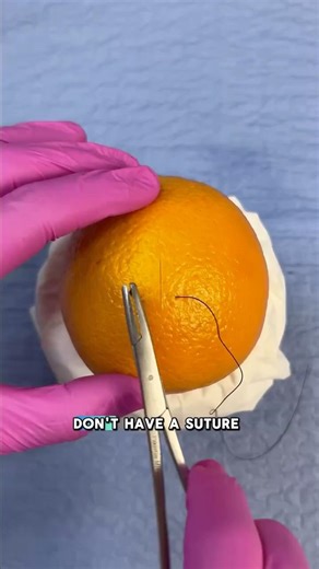 No Suture Pad? Use This 🍊#pastudent #npstudent #howtostitch #howto #stitches