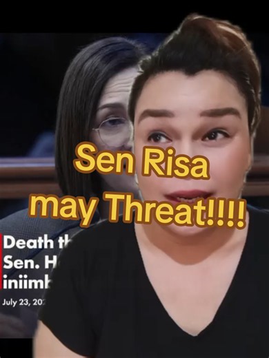 Sen Risa... May Threat!!! #DDS #followers #duterte #everyone #accountability