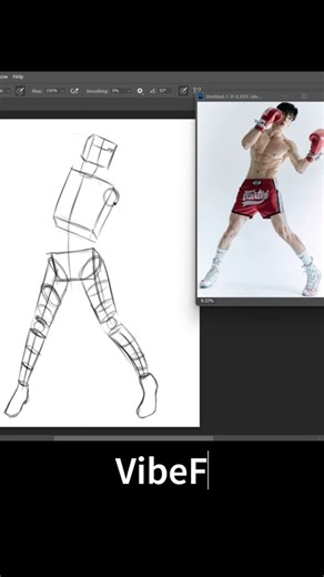 “Draw fighting poses using simple box shapes like this” #art #drawing #digitalarttablet #sketch