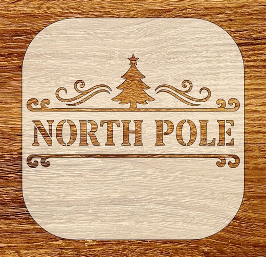 North Pole Sign Stencil, Digital Download, SVG, DXF, Stl, Png, Pdf Files - Etsy