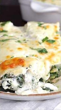 Vegetarian Enchiladas - Creamy Spinach and Mushrooms Enchiladas