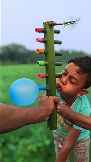 Amazing cute bamboo Bamboo Multi-Balloon Blower | DIY Creative Bamboo Toy Craft