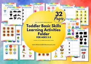 Toddler Basic Skills Activities Folder (a), Toddler Busy Book