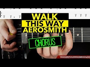 How To Play Walk This Way Guitar Lesson By Aerosmith: CHORUS