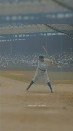 Babe Ruth hits a home run in 1920 - Restored Footage