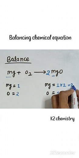 balance mg+o2=mgo l balance mg + o2 → mgo l balancing chemical equation l chemistry l