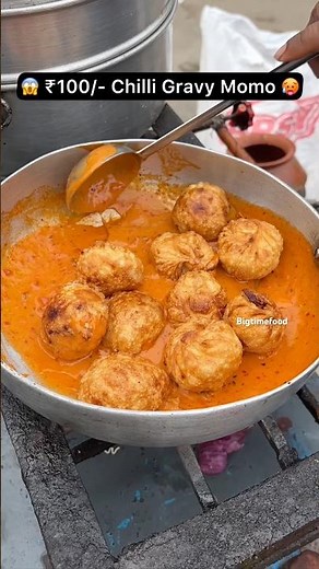 😱 ₹100/-Chilli Gravy Momo🥵 #shorts #viralvideo #trending #youtubeshorts #shortvideo #short #viral