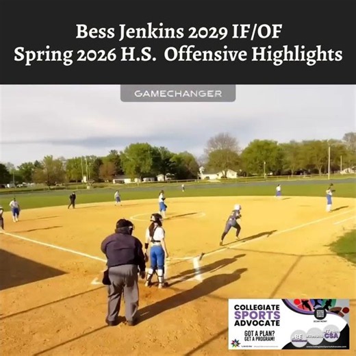 Bess Jenkins 2029 IF/OF\nSpring 2026 H.S. Offensive Highlights