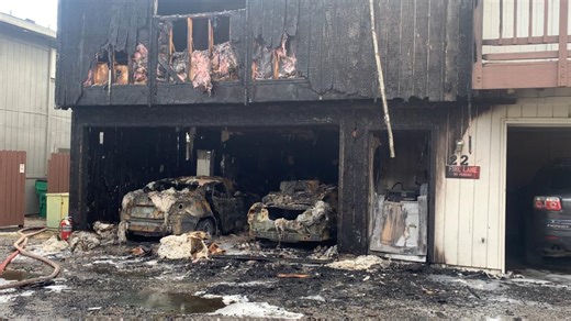 Fire at Lakewood Village Condominiums leaves man hospitalized with second-degree burns