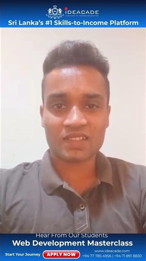 Gayan’s Experience with Our Web Development Masterclass 💻