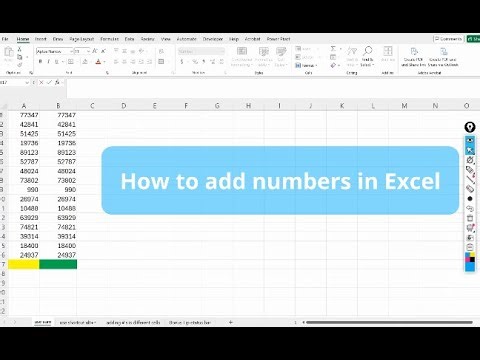 How to Add Numbers in Excel!