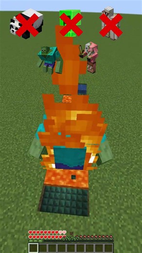 Which Mob Can Survive On Lava 🔥☠️🔥 #minecraft #minecraftshorts