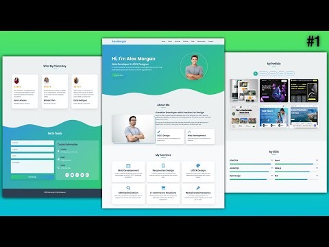 How to Make a Portfolio Website Using HTML CSS and Bootstrap | Create Navbar