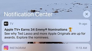 Apple sends push notification advertising Emmy nominations | AppleInsider