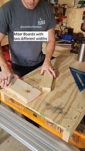 587K views · 7K reactions | How to miter two boards with different widths #carpentry #woodworking | Go Build Stuff | Facebook