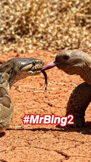 Python vs. Tortoise: Tongue Takedown। #MrBing2