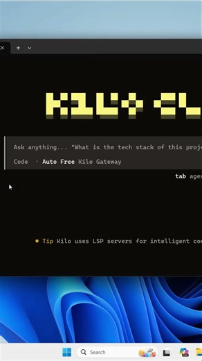 Kilocode + Laguna M.1 Unlimited FREE AI Coding Setup (2026)#ai #coding #developer #tech #shorts