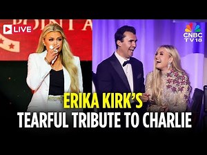 WATCH LIVE: Mrs. Erika Kirk's Emotional Tribute To Charlie Kirk at Arizona Memorial Service | N18G