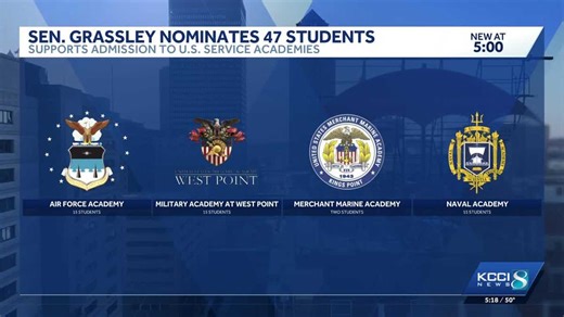 Sen. Chuck Grassley announces nominees for US military academies