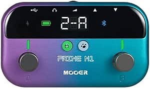 MOOER M1 Multi-Effects Processor Headphone Amp, AI-Preset Bass Guitar Pedals with 128 Guitar Effect Models 21 Bass Effect Models 10 Metronomes 40 Drum Grooves 80s Looper OTG USB Recording