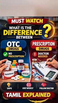 Pharmacy-ல வாங்கும் மருந்து 2 வகை! தெரிஞ்சிக்கணும் #tamilshorts