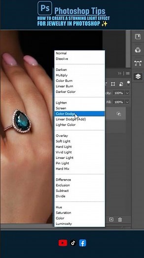 How to Create a Stunning Light Effect for Jewelry in Photoshop ✨