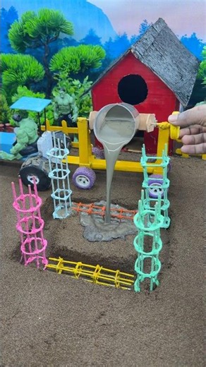 Shocking Mini Tractor Brick Press Machine 😱 Real DIY Construction Power