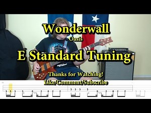 Wonderwall - Oasis (Bass Cover with Tabs)