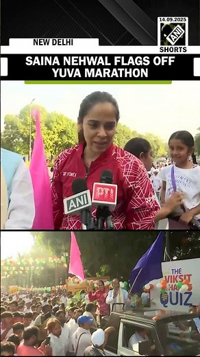 Saina Nehwal, BJP leader Vijay Goel flags off Yuva Marathon ahead of PM Modi’s Birth Day