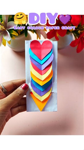DIY colour paper craft idea 😺💡😀
