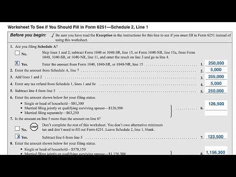 Do you need to complete IRS Form 6251 to calculate AMT (alternative minimum tax)?