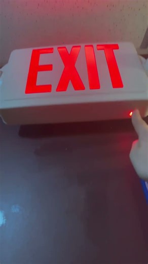 Testing exit sign in public #christmas #vintage