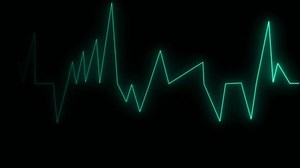 Heartbeat rate and pulse wave signal animation. rs_1506