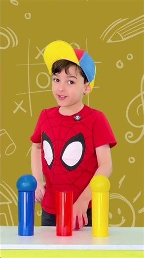 🔴🔵🟡Color matching game! Put the ball in the cup!!!