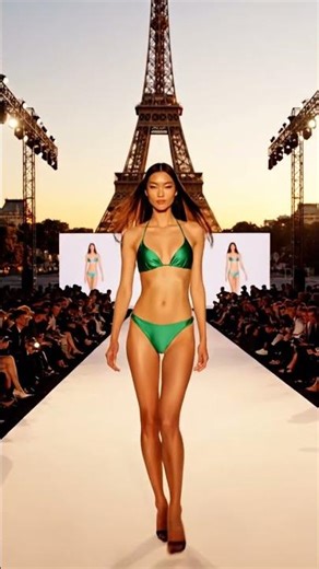 Paris Runway Grandeur! 🇫🇷✨ #ParisFashion #OpenAirRunway #IconicParis| Bikini Haul