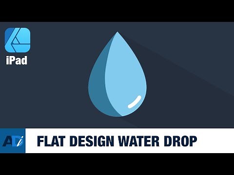 Water Drop Flat Design - Affinity Designer iPad Tutorial