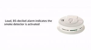 Kidde Smoke Detector, 10-Year Battery, LED Indicators, Replacement Alert, Test-Reset Button, 2 Pack