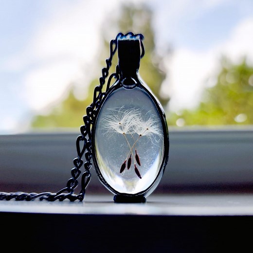 Wish Necklace, Dandelion Necklace, Made With Real Dandelion Seeds, Not Resin, Glass Will Not Yellow, Make a Wish Jewelry, Terrarium - Etsy