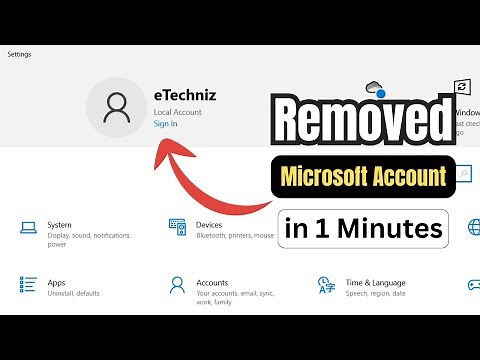 How To Remove Microsoft Account From Windows 10 ( in 1 Minutes )
