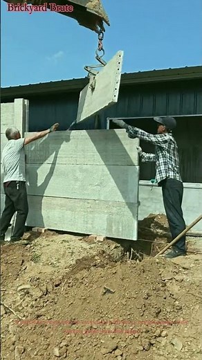Building a Wall with Excavator & Cement Boards 🏗️